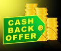 Cash Back Offer Means Partial Refund 3d Illustration Royalty Free Stock Photo