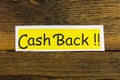 Cash back promotion banner instant money payment