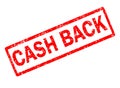 Cash back red stamp text on white background. Royalty Free Stock Photo