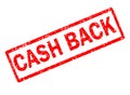 Cash back red stamp text on white background. Royalty Free Stock Photo