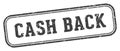 cash back stamp. cash back rectangular stamp on white background Royalty Free Stock Photo