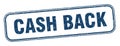 cash back stamp. cash back square grunge sign. Royalty Free Stock Photo