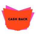 Cash back sticker with abstract colorful geometric forms Royalty Free Stock Photo