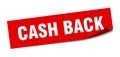 cash back sticker.