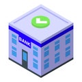 Cash bank icon isometric vector. Passive money