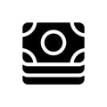 Cash black glyph ui icon