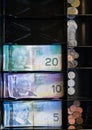 Cash box drawer Canadian Money