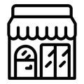 Cash and carry icon outline vector. Commercial shopping market