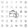 Cash case icon. Universal set of finance and chart for website design and development, app development
