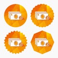 Cash and coin sign icon. Paper money symbol. Royalty Free Stock Photo