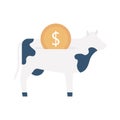cash cow flat vector icon which can easily modify or edit Royalty Free Stock Photo
