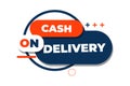 Cash on delivery badges collection. Cash on delivery label Royalty Free Stock Photo