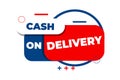 Cash on delivery badges collection. Cash on delivery label Royalty Free Stock Photo