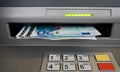 Cash dispenser with Euros Royalty Free Stock Photo