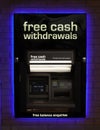 Cash dispenser free withdrawals