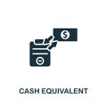 Cash Equivalent icon. Monochrome simple Investments icon for templates, web design and infographics