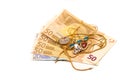 Cash euro for gold Royalty Free Stock Photo