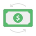 Cash flow, dollar,  Vector Icon which can easily modify Royalty Free Stock Photo