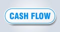 cash flow sign. rounded isolated button. white sticker Royalty Free Stock Photo