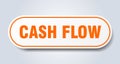 cash flow sign. rounded isolated button. white sticker Royalty Free Stock Photo