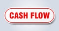 cash flow sign. rounded isolated button. white sticker Royalty Free Stock Photo