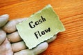 Cash Flow sign on the sheet Royalty Free Stock Photo