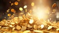 cash gold coin explosion