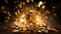 cash gold coin explosion