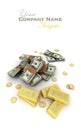 Cash and gold US Royalty Free Stock Photo