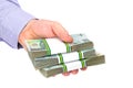 Cash in hand as a loan symbol Royalty Free Stock Photo