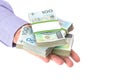 Cash in hand as a loan symbol Royalty Free Stock Photo