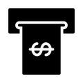 Cash vector glyph flat  icon Royalty Free Stock Photo