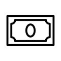 Cash vector thin line icon Royalty Free Stock Photo