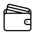 Cash vector thin line icon Royalty Free Stock Photo