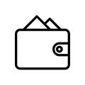 Cash vector thin line icon Royalty Free Stock Photo