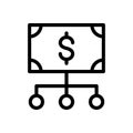 Cash  vector thin line icon Royalty Free Stock Photo