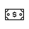 Cash vector thin line icon Royalty Free Stock Photo
