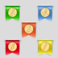 Cash icons set