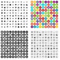 100 cash icons set vector variant