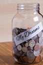 Cash Jar Filled for my Dreams Royalty Free Stock Photo