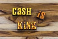 Cash king currency finance success economic transaction Royalty Free Stock Photo