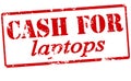 Cash for laptops Royalty Free Stock Photo