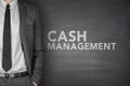 Cash management on blackboard Royalty Free Stock Photo