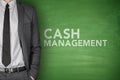 Cash management on blackboard Royalty Free Stock Photo