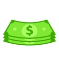 Cash money bundle icon
