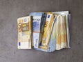 cash money. euro bills. Euro currency money Royalty Free Stock Photo