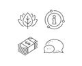 Cash money line icon. Banking currency. Vector