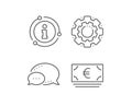 Cash money line icon. Banking currency. Vector