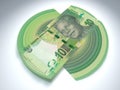 Cash money south african ten rand spread