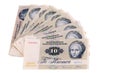 Cash money, ten kroner bills from Denmark